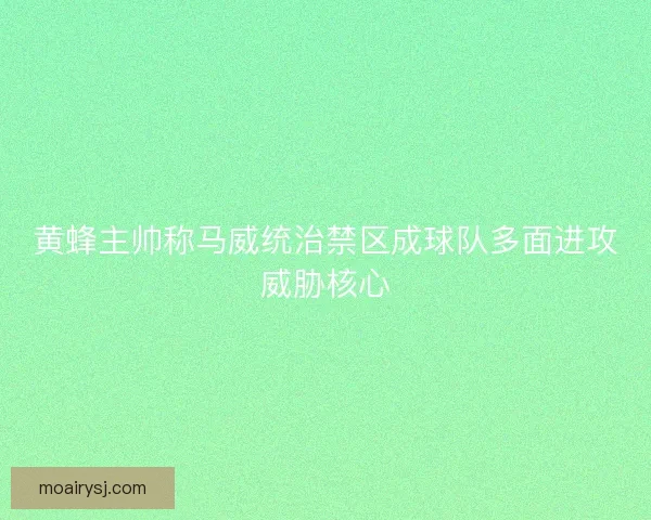 黄蜂主帅称马威统治禁区成球队多面进攻威胁核心